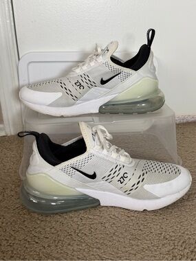 Nike White and Black Air Max 270 Sneakers - 10